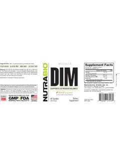 NutraBio Dim Supplement, Supports Estrogen Balance, 100Mg - 60 Vegetable Capsules  - Image 3