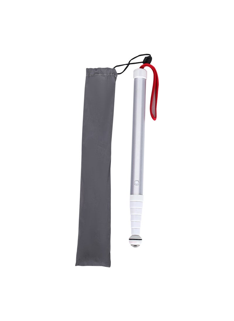 Generic - Titanium Alloy 9-Section Telescopic Blind CaneSilver handle 9 1.18 meters Silver handle 9 1.18 meters - Image 1