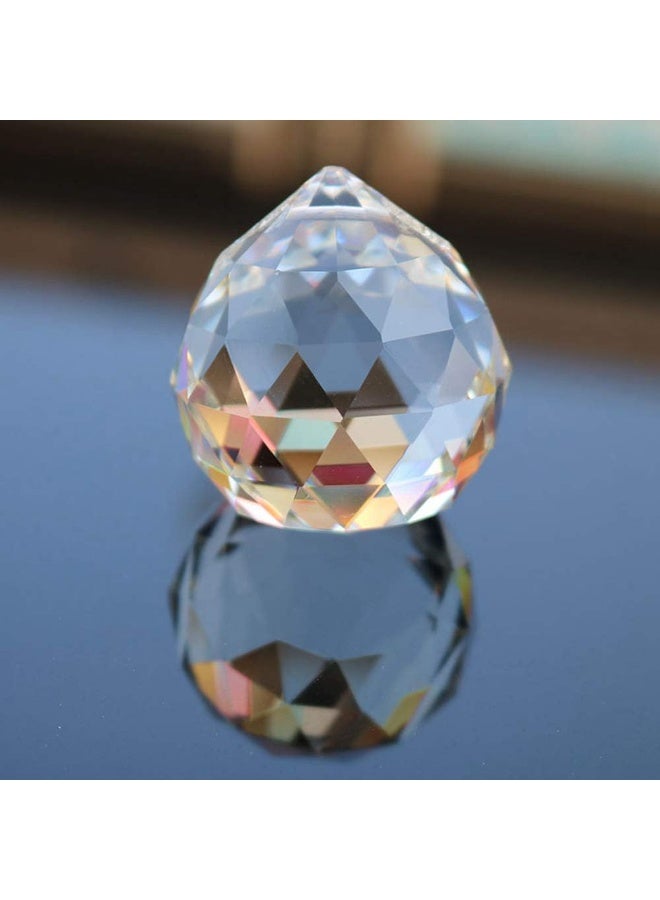 Fengshui Clear Crystal Hanging Ball for Good Luck & Prosperity - Home Decoration/Gifting (40 MM) - Image 2