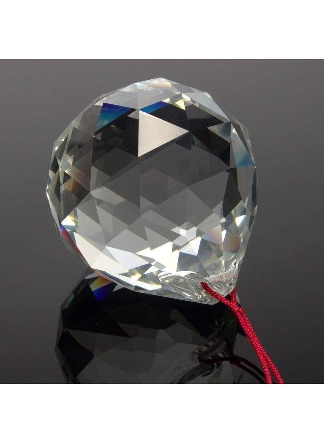 Fengshui Clear Crystal Hanging Ball for Good Luck & Prosperity - Home Decoration/Gifting (40 MM) - Image 3