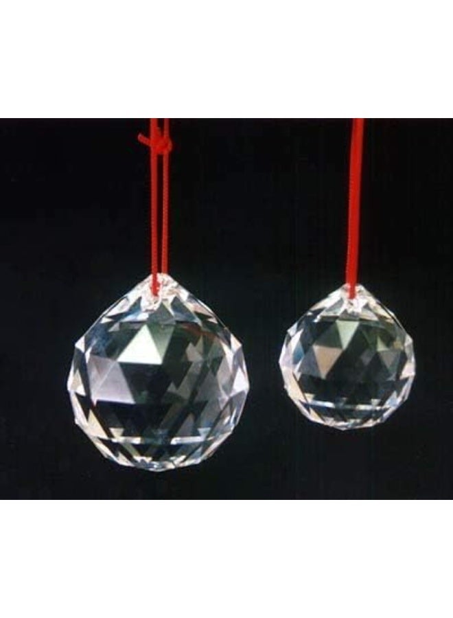 Fengshui Clear Crystal Hanging Ball for Good Luck & Prosperity - Home Decoration/Gifting (40 MM) - Image 1