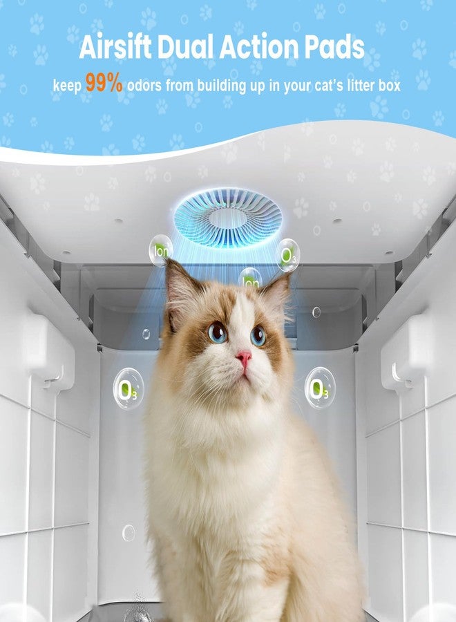 عبوة من 10 فلاتر بديلة لصناديق فضلات القطط Catit Jumbo/العادية/Catit Smartsift، وسادات تنقية هواء مزدوجة المفعول لامتصاص روائح صندوق الفضلات وإنعاشها. - Image 5