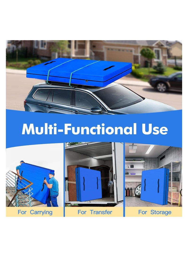 Zikra Mattress Bags for Moving and Storage, Reusable Mattress Storage Bag Zippered Mattress Protector with Handles, for House Moving 82" x 63" x 15", Blue - Image 5