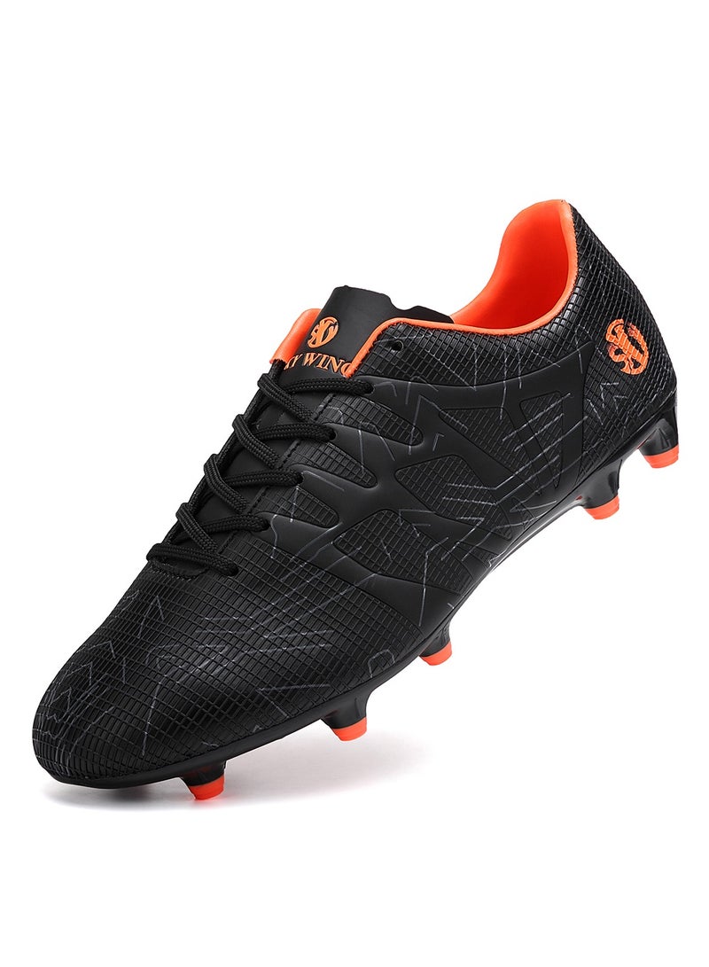 جناح السماء أحذية كرة قدم رجالية، أحذية كرة قدم نسائية، خفيفة الوزن ومرنة، رياضية احترافية للبالغين، أحذية تدريب رياضية برباط ونعل FG - Image 1