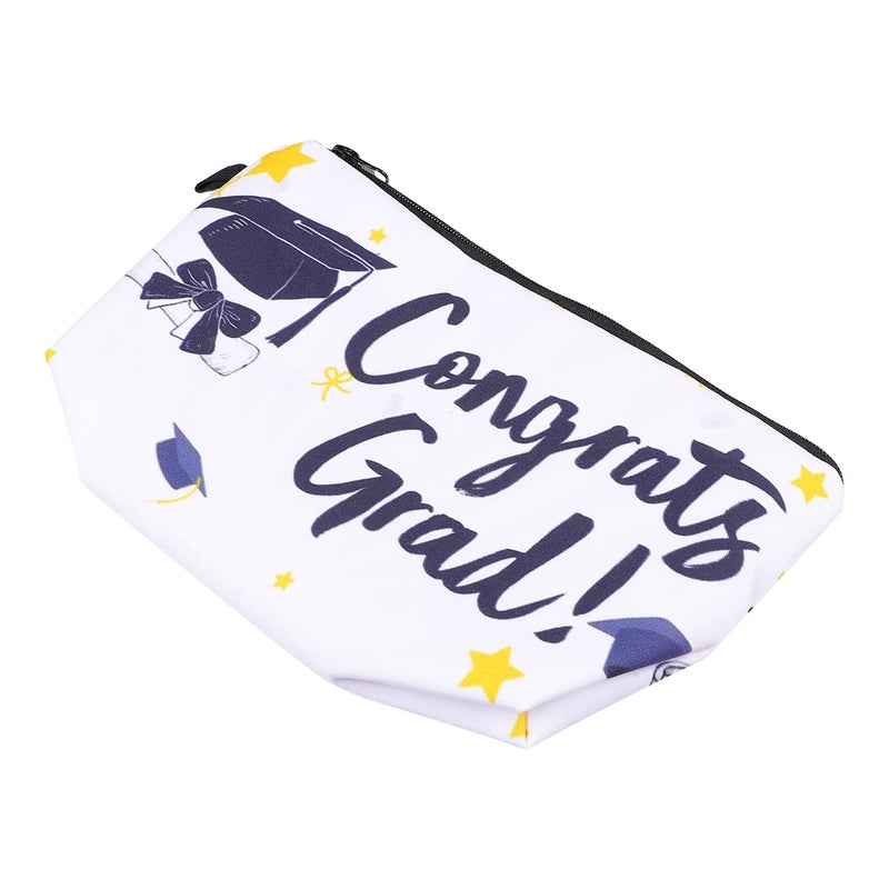 3D Graduation Pattern Portable Makeup Pouch Travel Toiletry Bag Black - Image 2