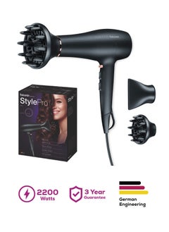 Beurer HC 50 Hair Dryer, 2200W Professional Hair Dryer, Ionic Technology for Smooth And Shiny Hair, 3 Heat And 2 Speed Settings, Cool Shot Function, Lightweight And Ergonomic Design  - Image 1