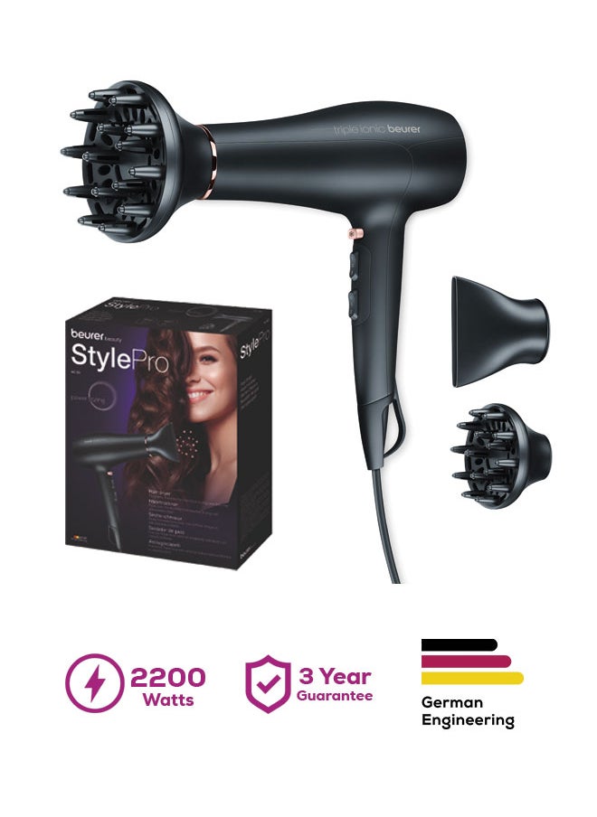 Beurer - HC 50 Hair Dryer, 2200W Professional Hair Dryer, Ionic Technology for Smooth And Shiny Hair, 3 Heat And 2 Speed Settings, Cool Shot Function, Lightweight And Ergonomic Design - Image 1