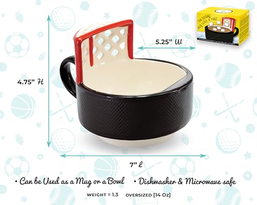 MAX'IS Creations The Hockey Mug with a Net Kids Christmas Gift Sports Gifts for Boys 8-12 Men Girls Family Gifts for Christmas Hockey Game Mom Gift, Novelty Funny Coffee Mug, 14oz - Image 2