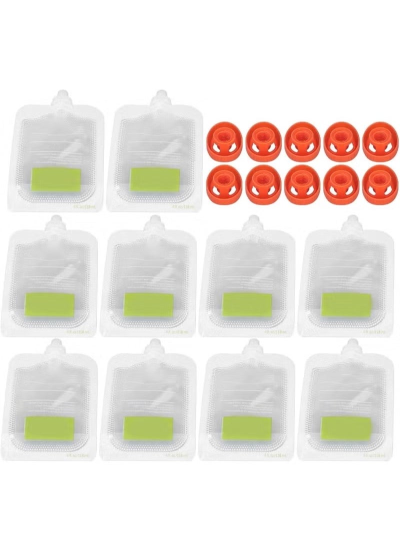 Generic - 10PACK Baby Food Pouches Reusable Baby Food Storage Portable Manual Baby Fruit Puree Bags Easy to Clean Refillable Baby Fruit Squeeze Bags for Applesauce Yogurt and Puree Group 1 - Image 1
