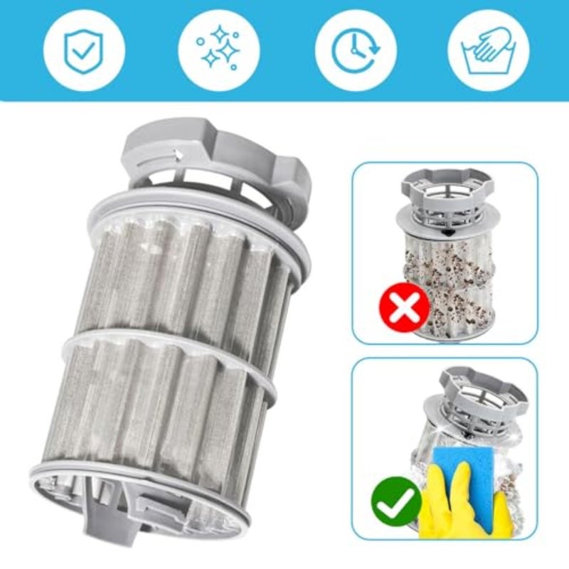 Dishwasher replacement parts: coarse sieve + micro filter, two-piece fine dirt sieve, compatible with multiple brands, for 00645038 iQ300 dishwasher - Image 5