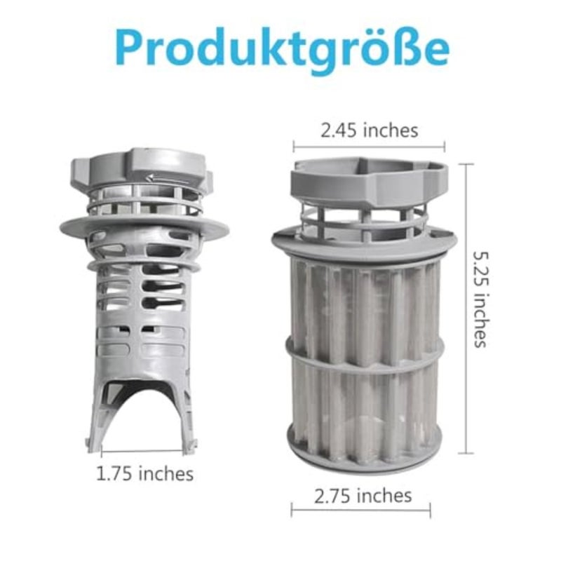 Dishwasher replacement parts: coarse sieve + micro filter, two-piece fine dirt sieve, compatible with multiple brands, for 00645038 iQ300 dishwasher - Image 2