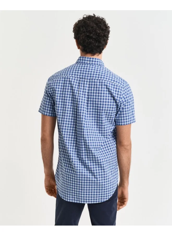 غانت REG CLASSIC POPLIN CHECK SS SHIRT