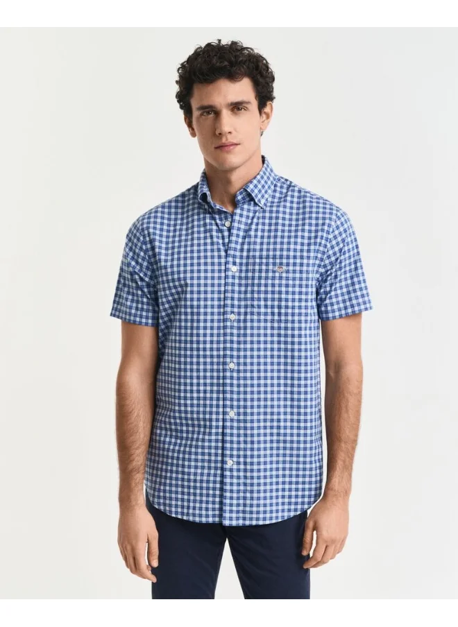 غانت REG CLASSIC POPLIN CHECK SS SHIRT