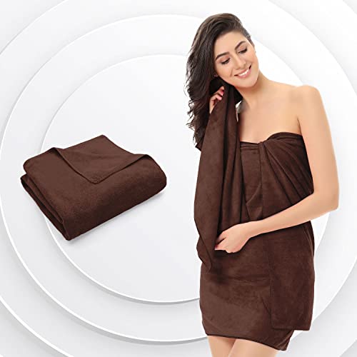 Sassoon Venir Microfiber 1 Piece Medium Bath Towel 450 GSM (60x120cm, Cocoa Color) Ultra Soft Material, Towel for Daily use - Image 1