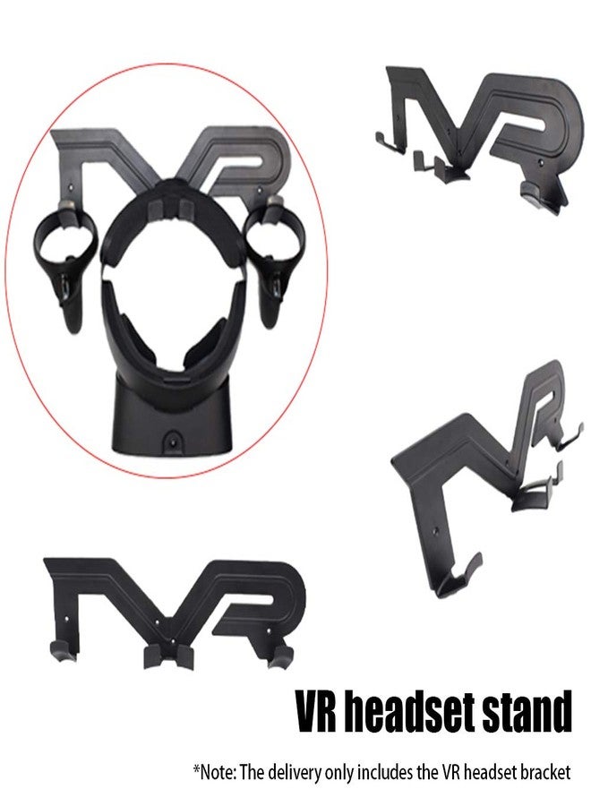Tookie VR Headset Stand, Wall Mount VR Headset Storage Holder Universal VR Headset Touch Controller Display Bracket for Ocul-us Quest VR/Ocul-us Rift S/Viv e/Playstatio-n VR(Black) - Image 4