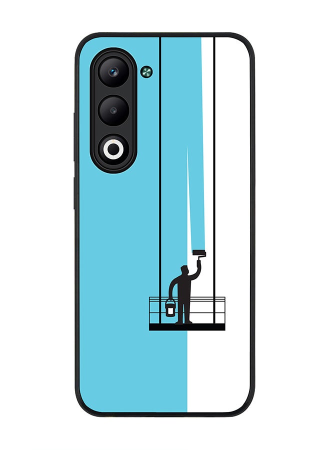 Stylizedd For Oppo A5 5G / A5 4G Case,Slim fit Camera Protection, Shockproof Thin Phone cover  - Paint Hanger (Blue)