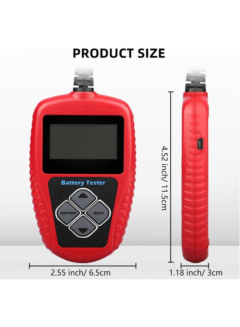 ANCEL BA101 Car Battery Tester 12V - Digital Automotive Batteries & Alternator Diagnostic Tool, 100-2000 CCA Load Capacity, Charging & Cranking Analysis for Motorcycle, Truck, Boat, RV, Marine & More - Image 2