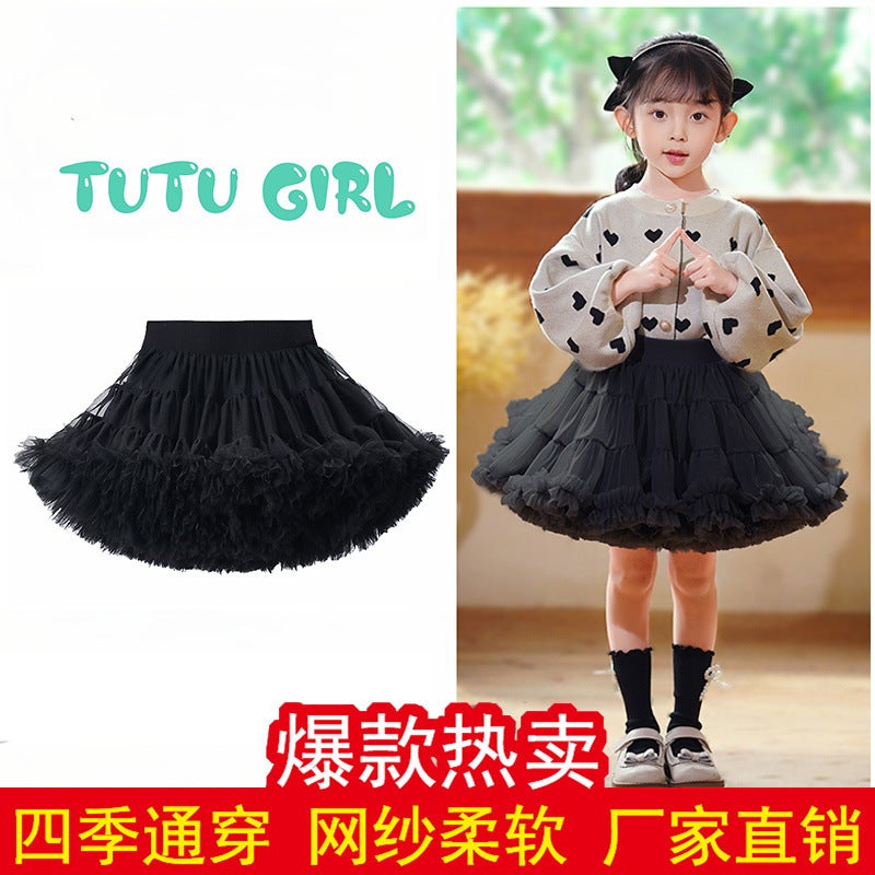 Children'S Tutu Skirt 2025 Autum New Girls' Tutu Skirt, Versatile Mesh Skirt For Small And Medium-Sized Kidsren, Little Girl'S Skirt - Image 3