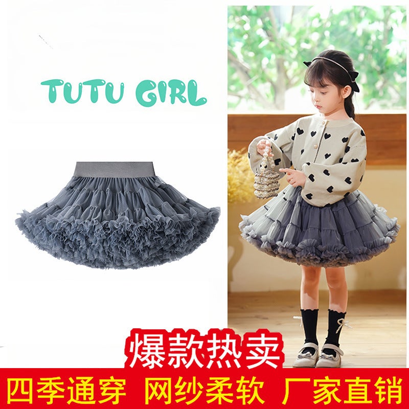 Children'S Tutu Skirt 2025 Autum New Girls' Tutu Skirt, Versatile Mesh Skirt For Small And Medium-Sized Kidsren, Little Girl'S Skirt - Image 2