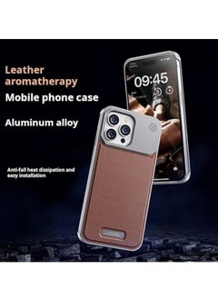General Leather Aluminum Phone Case for iPhone 16ProMax/16Pro Magnetic Scented Shockproof Case  - Image 4