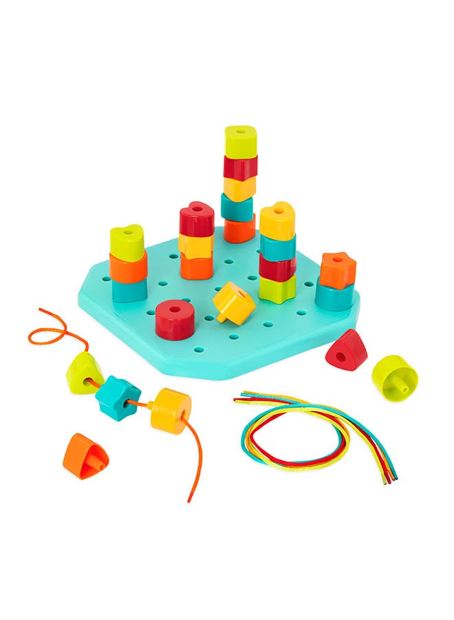 BATTAT Count and Match Stacking Pegs & Board Set, Pre School Toys, Fine Motor Skills Toys, Best Gift Toys for Babies & Toddlers - Image 1