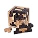 KINGOU Wooden Brain Puzzle Cube 3D Brain Teaser Puzzles 54 Pieces TShaped Blocks Builder Creative Educational Toy for Kids and Adults Desk Puzzles for Gift - Image 3