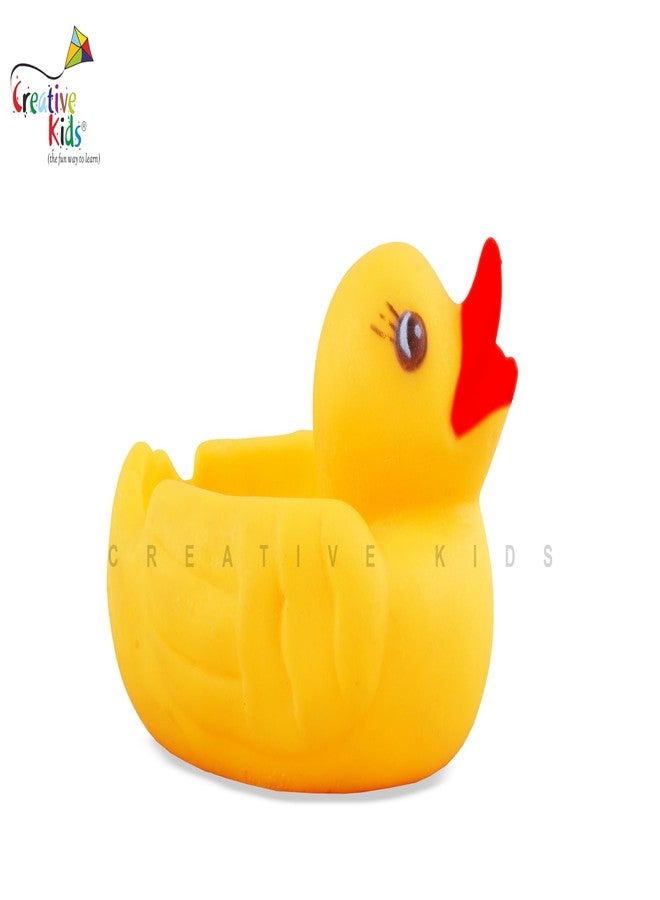 Creative Kids Duck Family Baby Bath Toy Set – Non-Toxic Rubber Squeaky Floating Bathing Toys for Toddlers & Infants, Cute Squeeze Water Play Set for Boys & Girls, Fun Bathtub Bath Time Toy Collection - Image 5