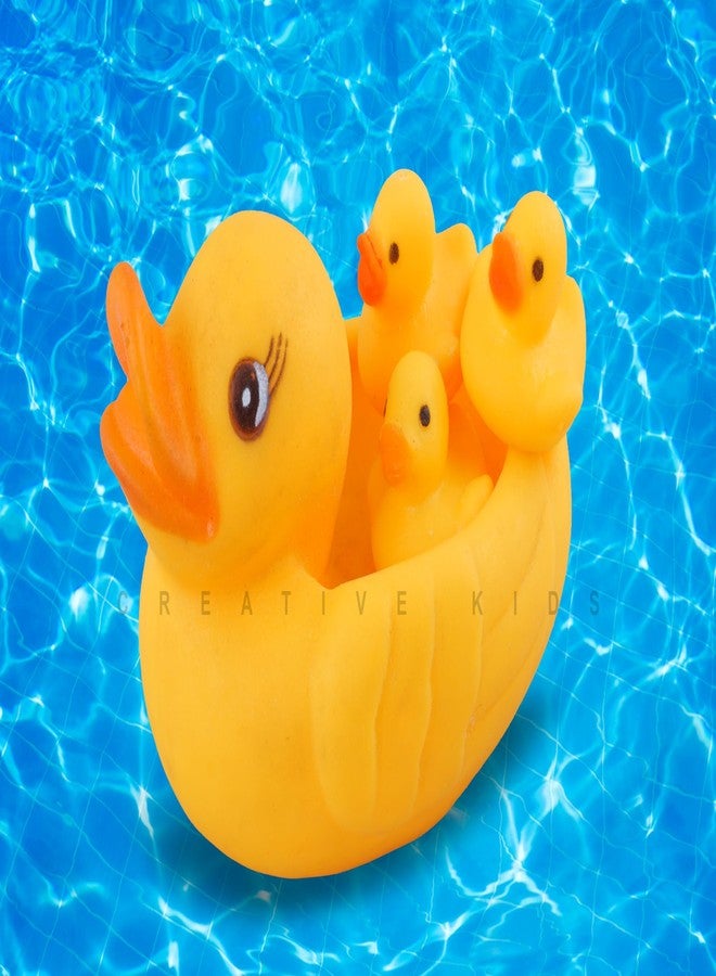Creative Kids Duck Family Baby Bath Toy Set – Non-Toxic Rubber Squeaky Floating Bathing Toys for Toddlers & Infants, Cute Squeeze Water Play Set for Boys & Girls, Fun Bathtub Bath Time Toy Collection - Image 3