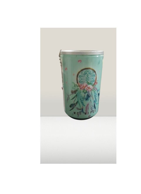 Wet Wipes in Tin Candy Jar with Pendant -  Wet Wipes - Random Design