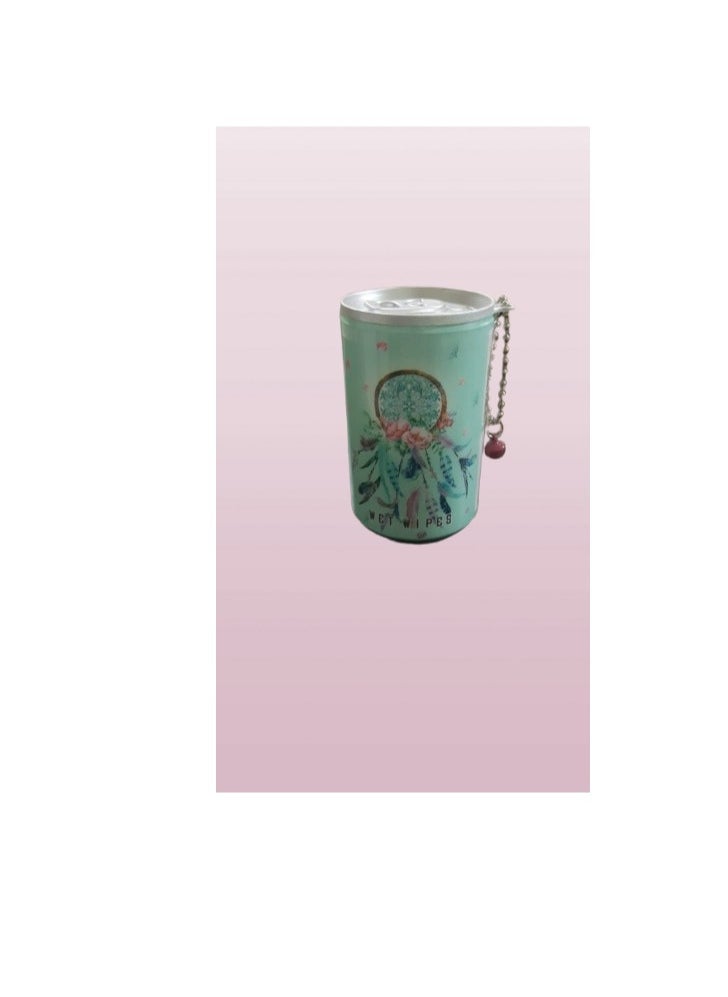 Wet Wipes in Tin Candy Jar with Pendant -  Wet Wipes - Random Design
