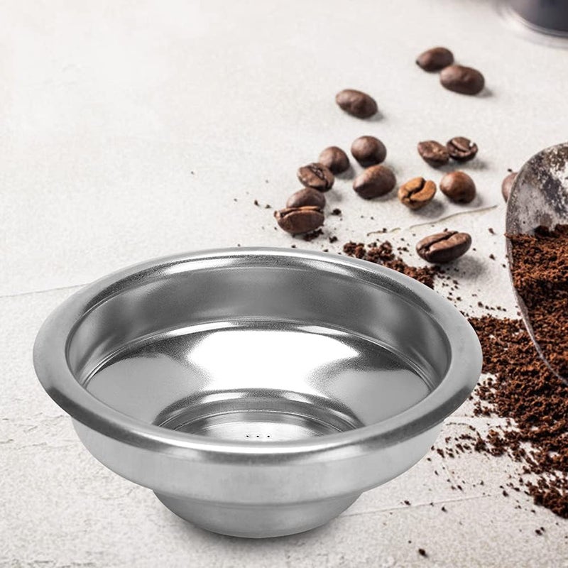 Pilipane 58mm Stainless Steel Coffee Filter  Double Layers SingleDouble Doses Filter Basket Non pressure Filter Accessories Bottomless Handle Filter separare  Non Pressurized Porous Filter Basket - Image 3