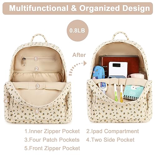 BTOOP Mini Backpack Girls Teens Corduroy Small Backpacks Purse Little Shoulder Bags for Kids Womens Casual Travel Daypack - Image 4