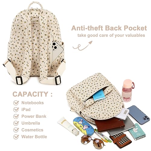 BTOOP Mini Backpack Girls Teens Corduroy Small Backpacks Purse Little Shoulder Bags for Kids Womens Casual Travel Daypack - Image 3