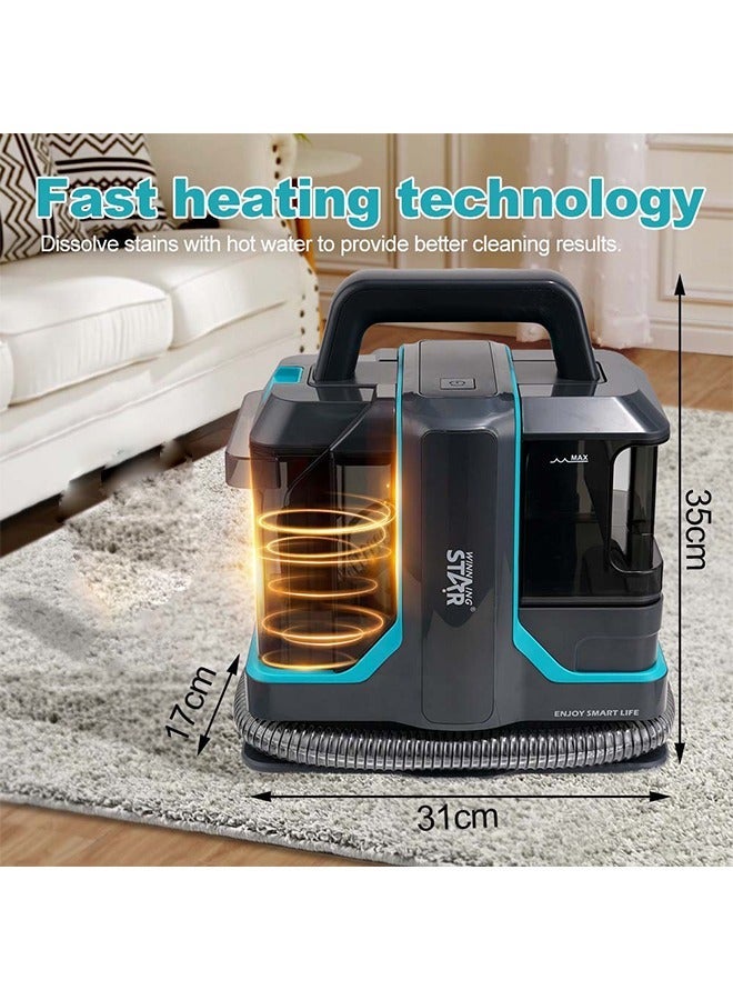 Winning Star Carpet Cleaner,Wired Dry & Wet Cleaner,Fast Heating,Self-Cleaning，11Kpa Suction Upholstery Multi Surfaces Cleaner For Car Seats, Sofa, Kitchen, Outdoor & More, Removes Spots Spills & Tough Stains - Image 5