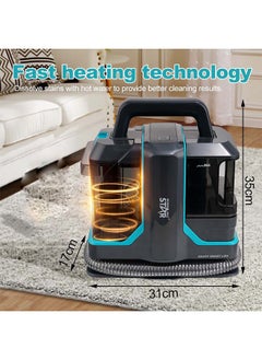 WINNINGSTAR Portable Carpet Spot Cleaner，Wired Dry & Wet Cleaner，Fast Heating，Self-Cleaning，11Kpa Suction Upholstery Multi Surfaces Cleaner For Car Seats, Sofa, Kitchen, Outdoor & More, Removes Spots Spills & Tough Stains  - Image 5