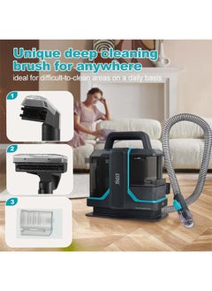 WINNINGSTAR Portable Carpet Spot Cleaner，Wired Dry & Wet Cleaner，Fast Heating，Self-Cleaning，11Kpa Suction Upholstery Multi Surfaces Cleaner For Car Seats, Sofa, Kitchen, Outdoor & More, Removes Spots Spills & Tough Stains  - Image 4