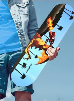 GROIC Skateboards Four-Wheel Skateboard Medium Size Board Dinosaur Theme Colorful Double-Sided Pattern for Beginner Skateboard or Kids Youth 24 Inch  - Image 4