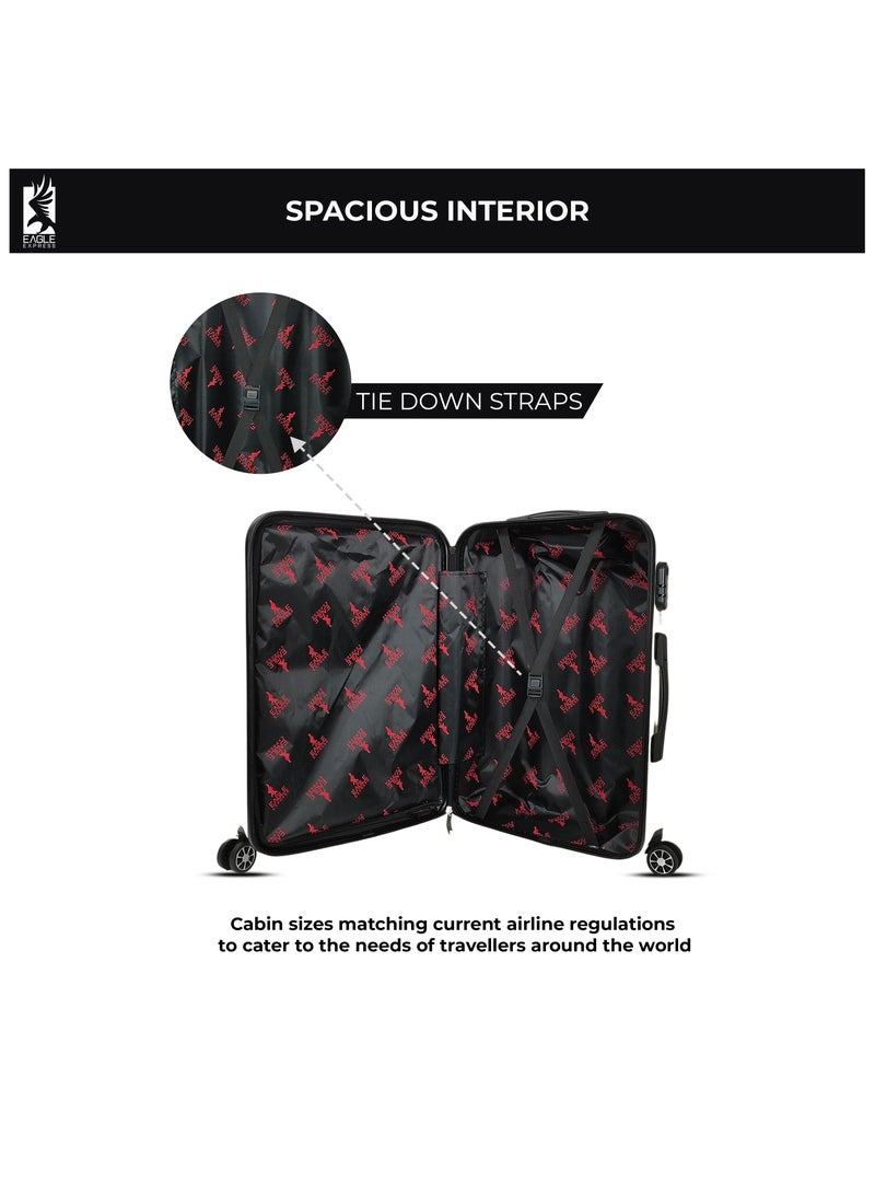 Eagle Express Elysium ABS Hard Trolley Luggage - 1 Piece - 28 inch - White - Scratch-Resistant with 360 Spinner Wheels - 1-Year Warranty - Image 5