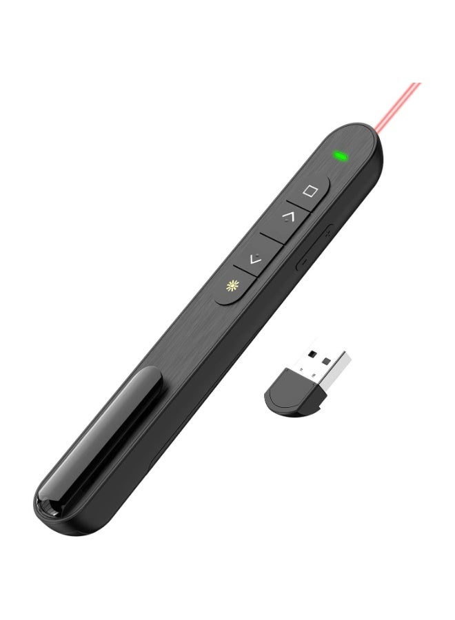 Presentation Clicker مع التحكم في الصوت، عرض لاسلكي عن بعد. Plug & Play 2.4GHz USB Slide Advancer متوافق مع Mac / Windows، يعمل مع PowerPoint و Keynote و Google Slides - Image 1