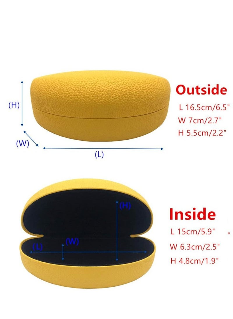 Generic Hard Shell Eyeglasses Case, 2 PACK Protective Case For Sunglasses and Eyeglasses, Sunglasses Case Concise, Suitable for storing men's and women's glasses, Yellow and Black  - Image 5