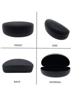 Generic Hard Shell Eyeglasses Case, 2 PACK Protective Case For Sunglasses and Eyeglasses, Sunglasses Case Concise, Suitable for storing men's and women's glasses, Yellow and Black  - Image 3