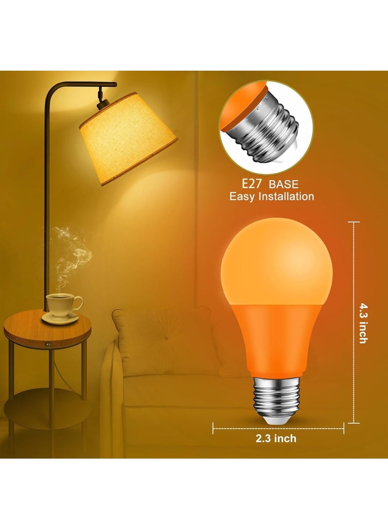 KASTWAVE Orange Purple Light Bulbs, 4 Pack E27 Base Decorative Ambience Bulb, Halloween Light Bulbs, For Party Decoration, Porch, Home Lighting, Holiday Lighting - Image 4