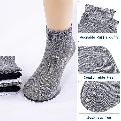 Looching 6 Pack Toddler Baby Girls Boys No Show Ankle Socks Cotton White Mesh Thin Low Cut Socks Kids 1-3Years - Image 4