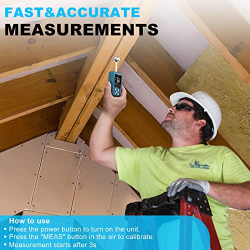 DURFICST Wood Moisture Meter, DURFICST Pinless Moisture Meter with Colour LCD Display and Audible Alarm, Moisture Reader for All Building Materials, Wood, Wall, Plaster, Masonry… - Image 5
