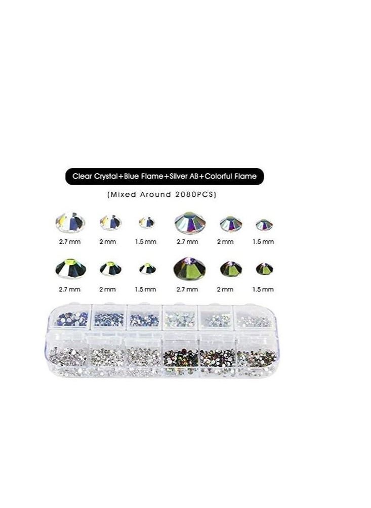 ORiTi AB Nail Art Round Rhinestones Round Beads