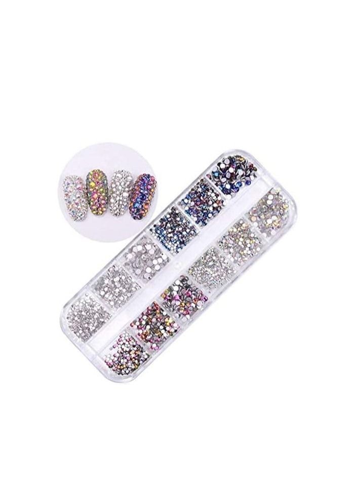 ORiTi AB Nail Art Round Rhinestones Round Beads