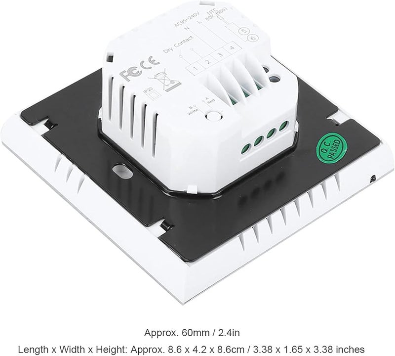 White Programmable Room Thermostat LCD Touch Screen For Gas Boiler System 5A AC110230V - Image 4