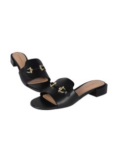 CARRANO Carrano Ladies Open Mule Chain Strap Low Block Heel 355004C Cab0702  - Image 2