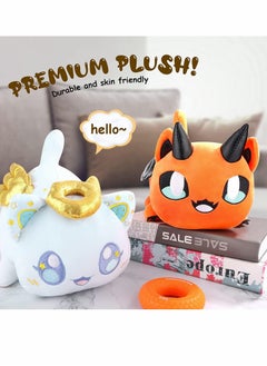 KASTWAVE Cat Plush, 10" Plushies Collectible, Plushies Cat Mee Meow, Cute Cat Food Stuffed Animal Plush Pillow  - Image 3