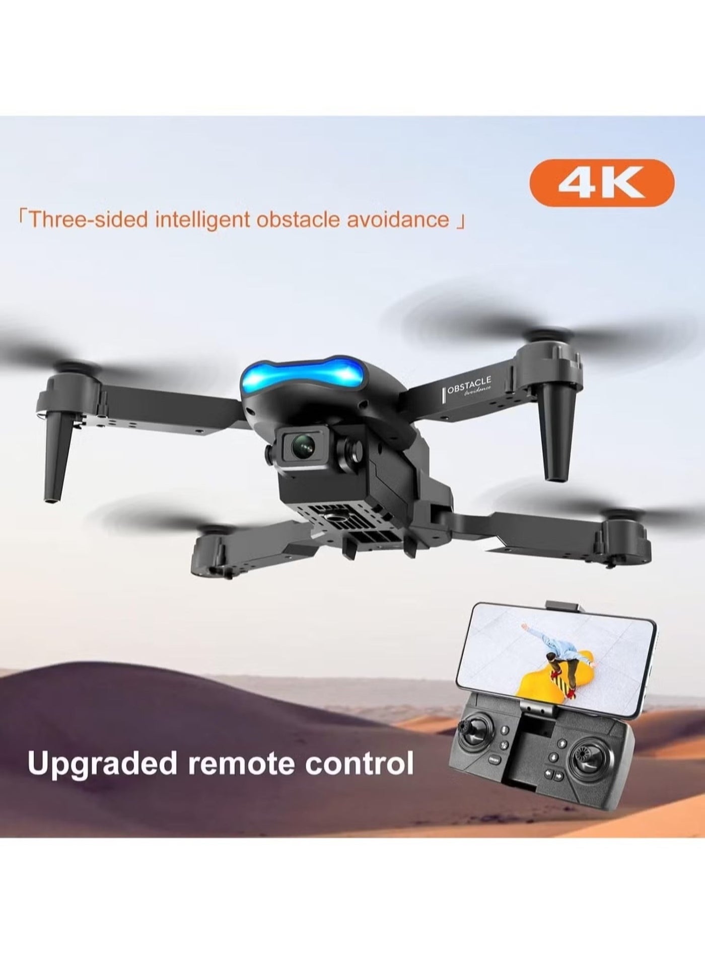E99 Foldable Drone with Dual HD Camera WiFi FPV Live Video Quadcopter with Remote Control 6-Axis Gyro Altitude Hold One-Key Takeoff and Landing Long Battery Life Easy to Fly for Beginners and Adults Perfect for Aerial Photography and Travel